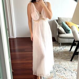 Formfit by ROGERS vintage 50's slip white sheer dress size 34 XS Lace